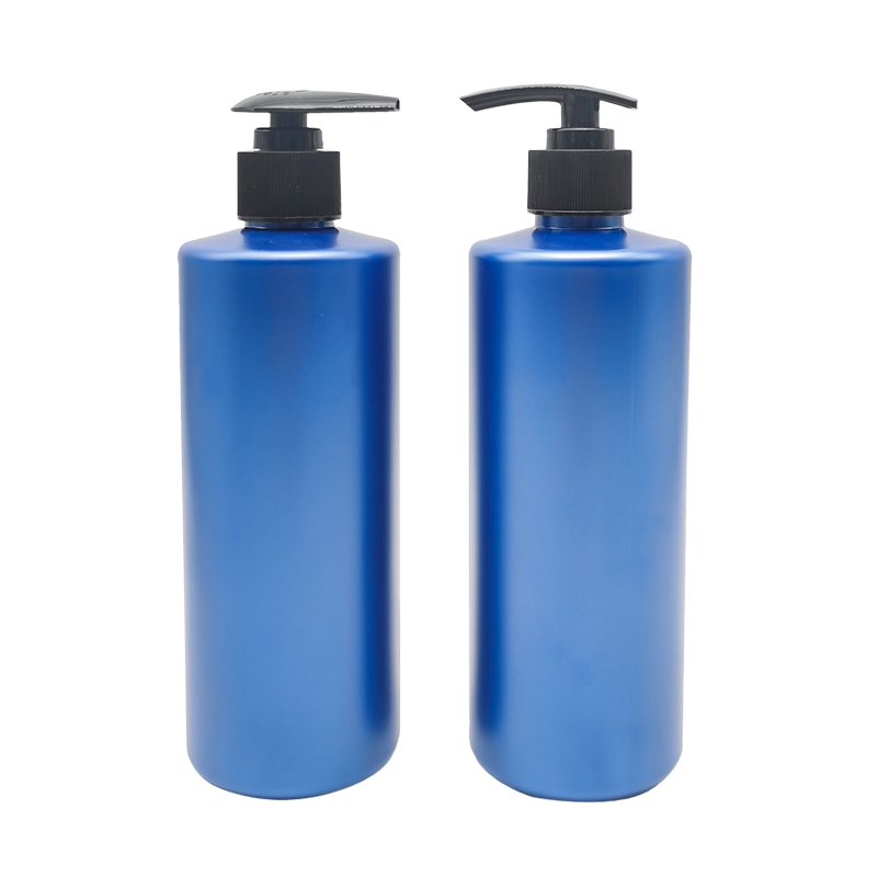 Flacon de lotion gel douche shampoing bleu