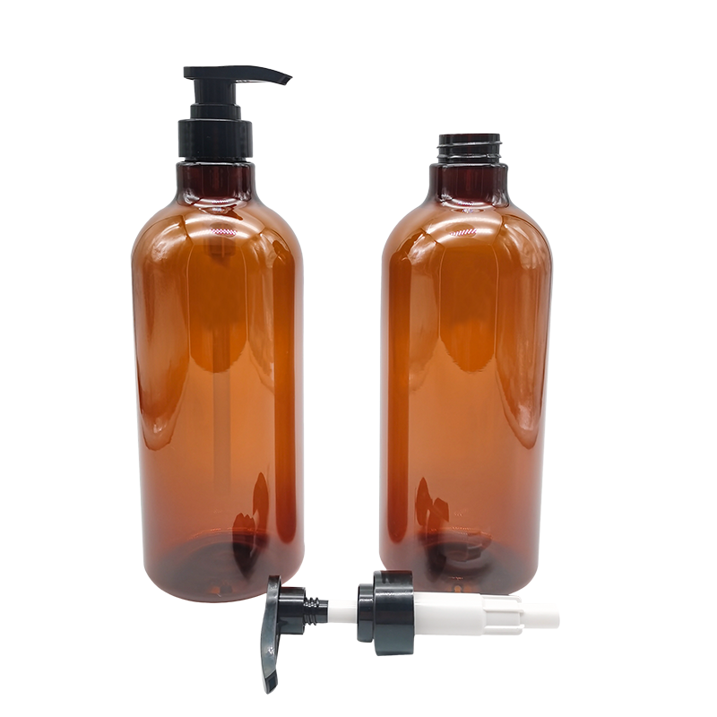 Bouteille transparente de lotion de gel douche de shampoing