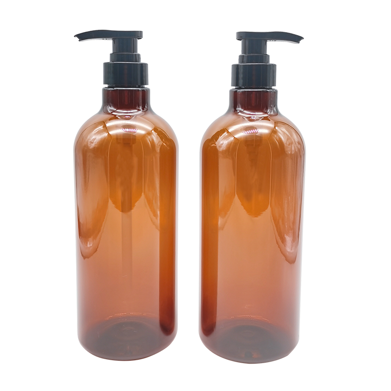 Bouteille transparente de lotion de gel douche de shampoing