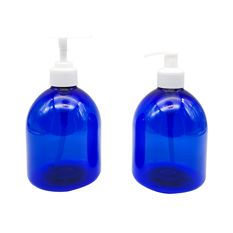 Flacon de désinfectant pour les mains bleu