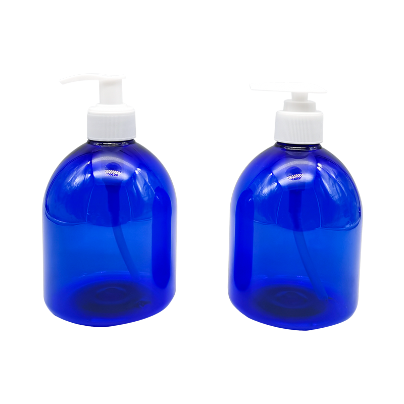 Flacon de désinfectant pour les mains bleu