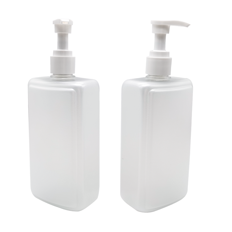 Bouteille carrée de lotion de gel douche de shampoing