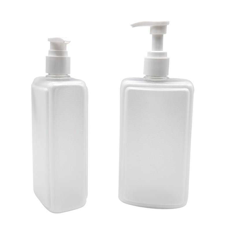 Bouteille carrée de lotion de gel douche de shampoing