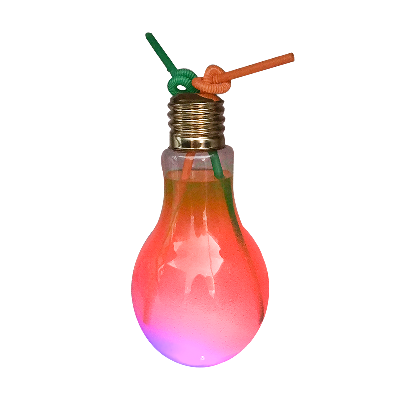 Bouteille de thé au lait d'ampoule de foudre de foudre de LED rouge