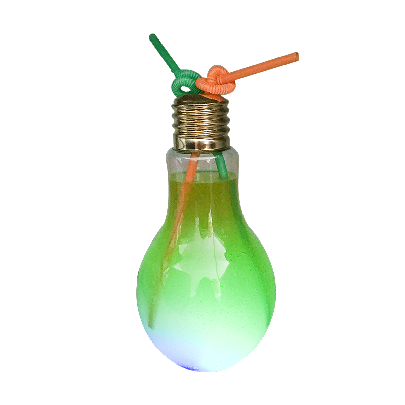 Bouteille de thé au lait d'ampoule de foudre de foudre de LED rouge